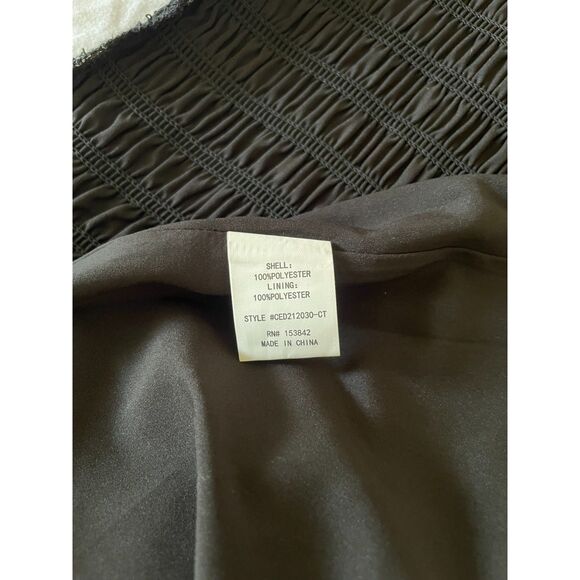 Code X Mode Ruffle Mock Neck Smocked Floral Midi Dress Feminine Boho Flowy Fairy - Picture 7 of 7